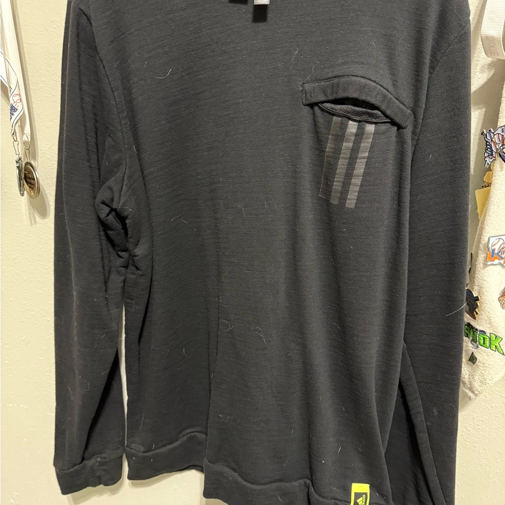 adidas Black Long Sleeve Men's Tee
